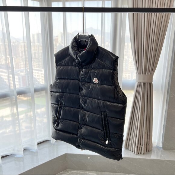 Moncler Shiny Black Puffer Vest - Picture 3 of 9